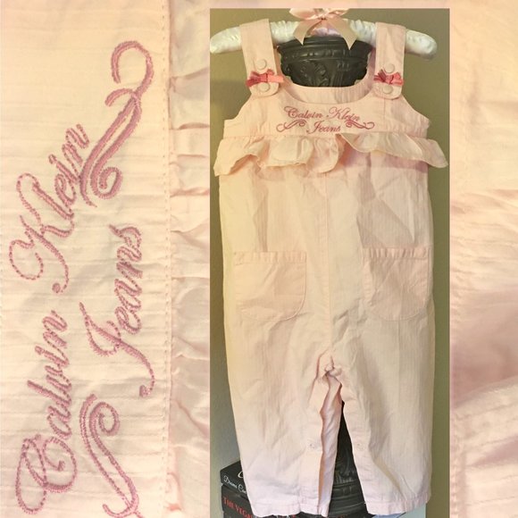 Calvin Klein Jeans Other - CALVIN KLEIN JEANS Baby Pink Ruffle Bottom Romper